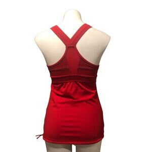 Athleta Tank Top XXS Red w/ Sports Bra Slim Fit Wide Racerback Straps